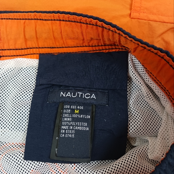 NAUTICA Colorblock Swim Trunks Men's Medium Lined Drawstring - Picture 6 of 8